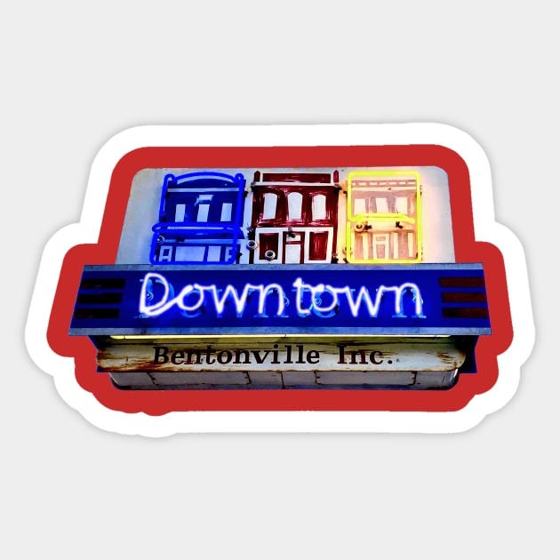 Downtown Bentonville Sticker by SPINADELIC